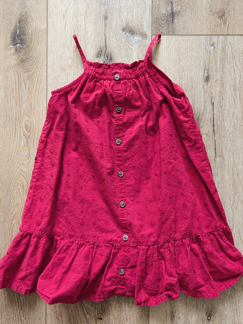 Old Navy Red Eyelet Dress Sz 4